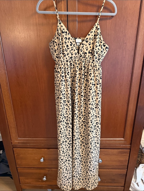 a new day Dresses & Skirts - a new day Leopard-Print Maxi Dress in Beige and Black
